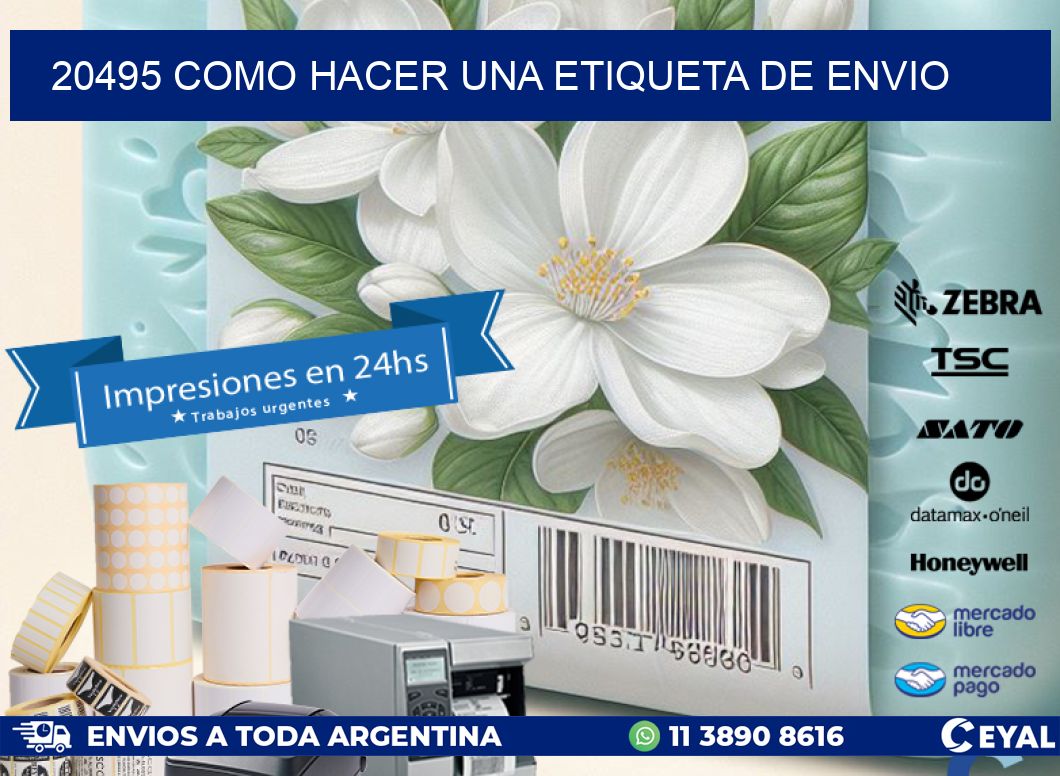 20495 como hacer una etiqueta de envio