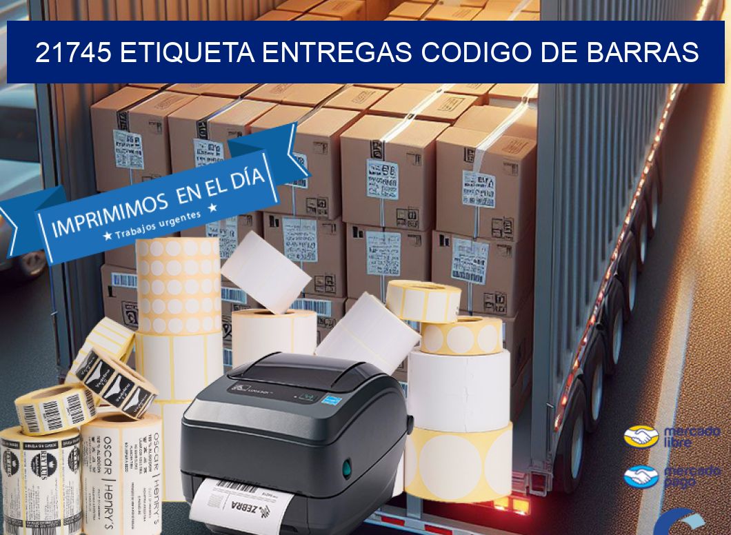 21745 ETIQUETA ENTREGAS CODIGO DE BARRAS