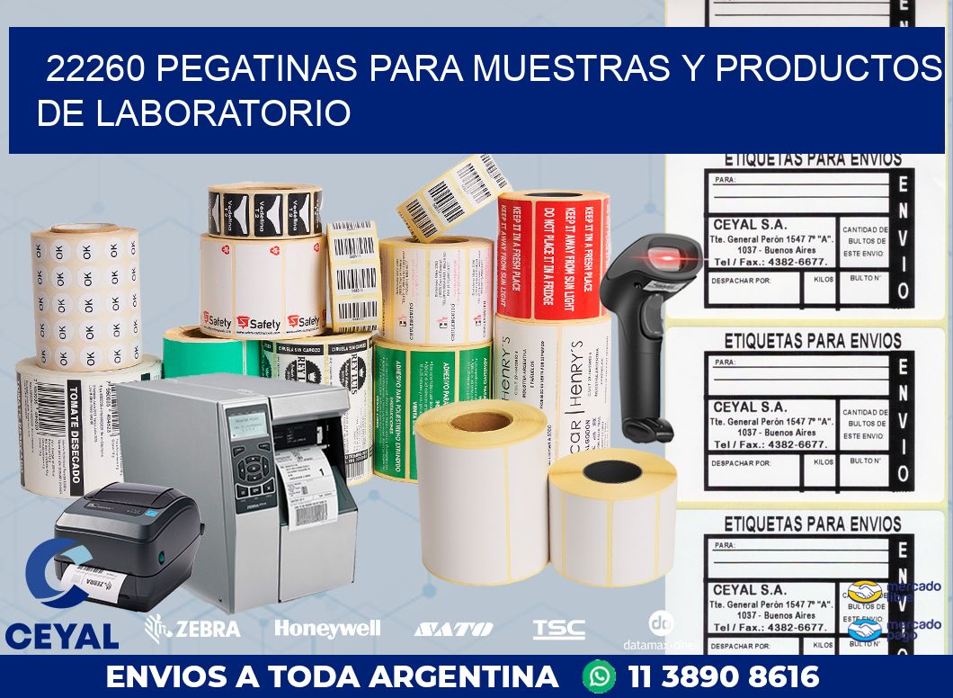 22260 PEGATINAS PARA MUESTRAS Y PRODUCTOS DE LABORATORIO
