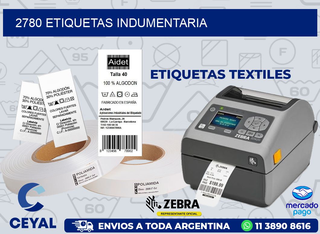 2780 ETIQUETAS INDUMENTARIA