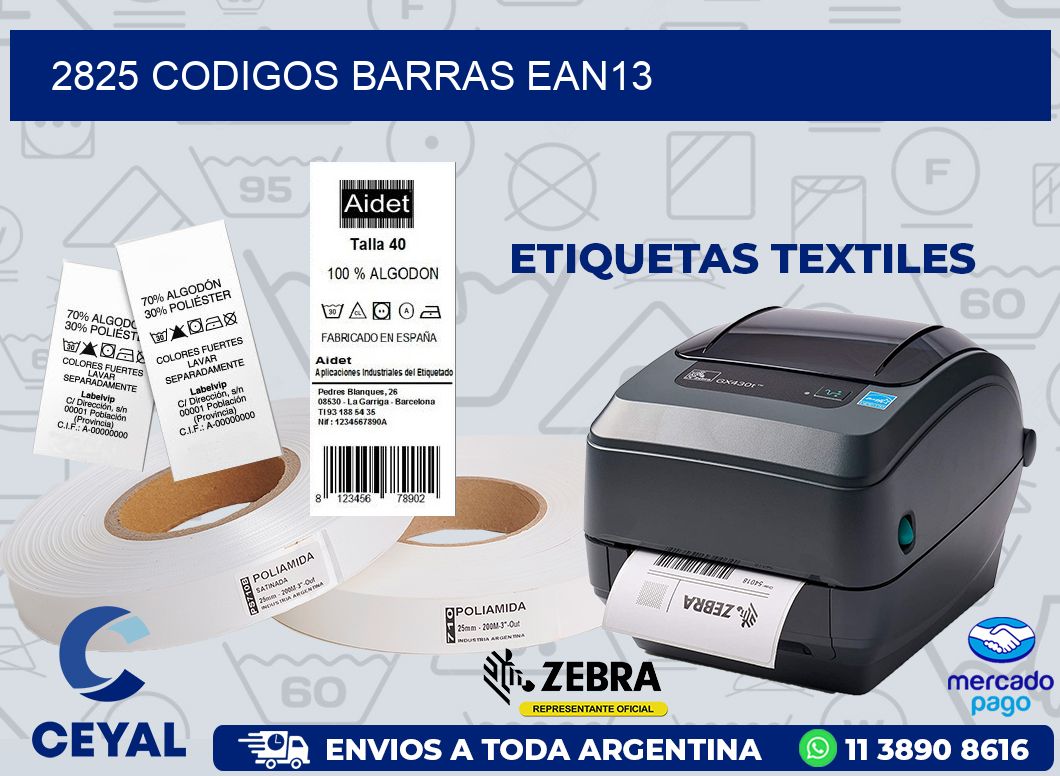 2825 CODIGOS BARRAS EAN13