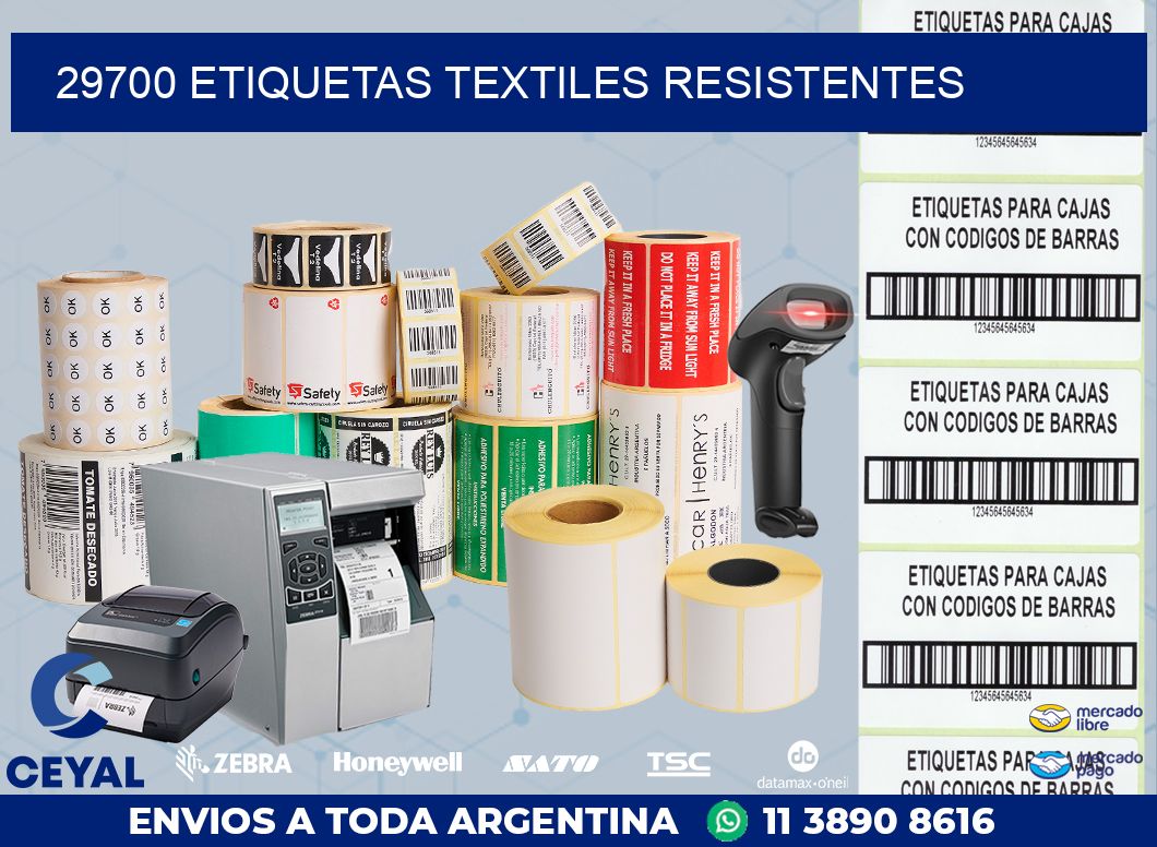 29700 ETIQUETAS TEXTILES RESISTENTES