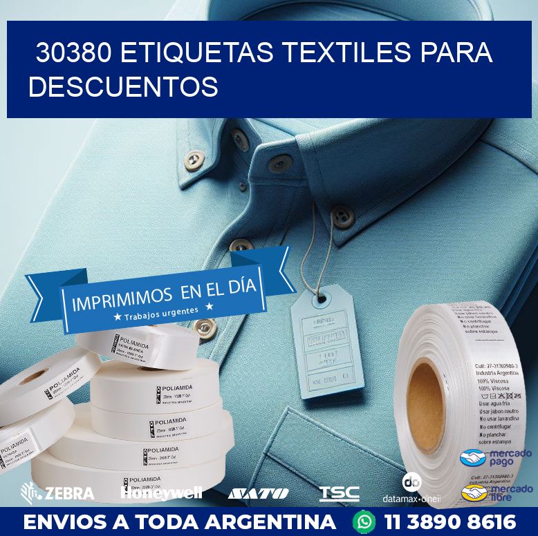 30380 ETIQUETAS TEXTILES PARA DESCUENTOS