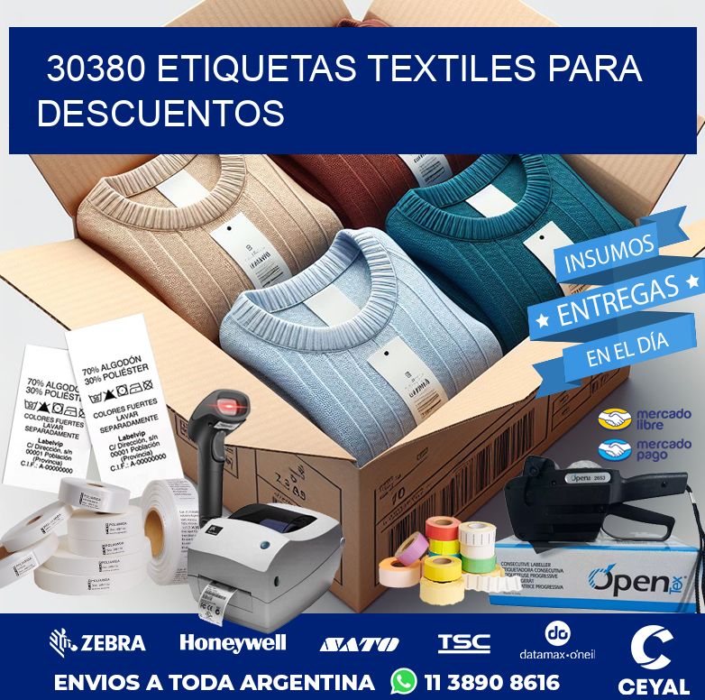30380 ETIQUETAS TEXTILES PARA DESCUENTOS