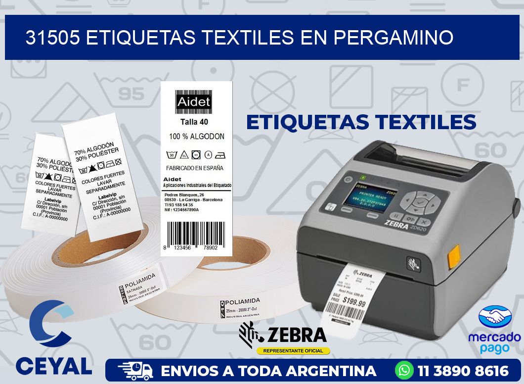 31505 ETIQUETAS TEXTILES EN PERGAMINO