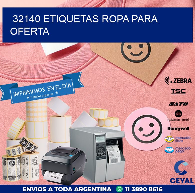 32140 ETIQUETAS ROPA PARA OFERTA