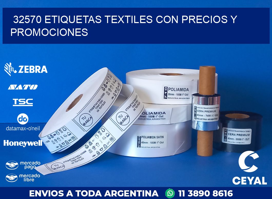 32570 ETIQUETAS TEXTILES CON PRECIOS Y PROMOCIONES