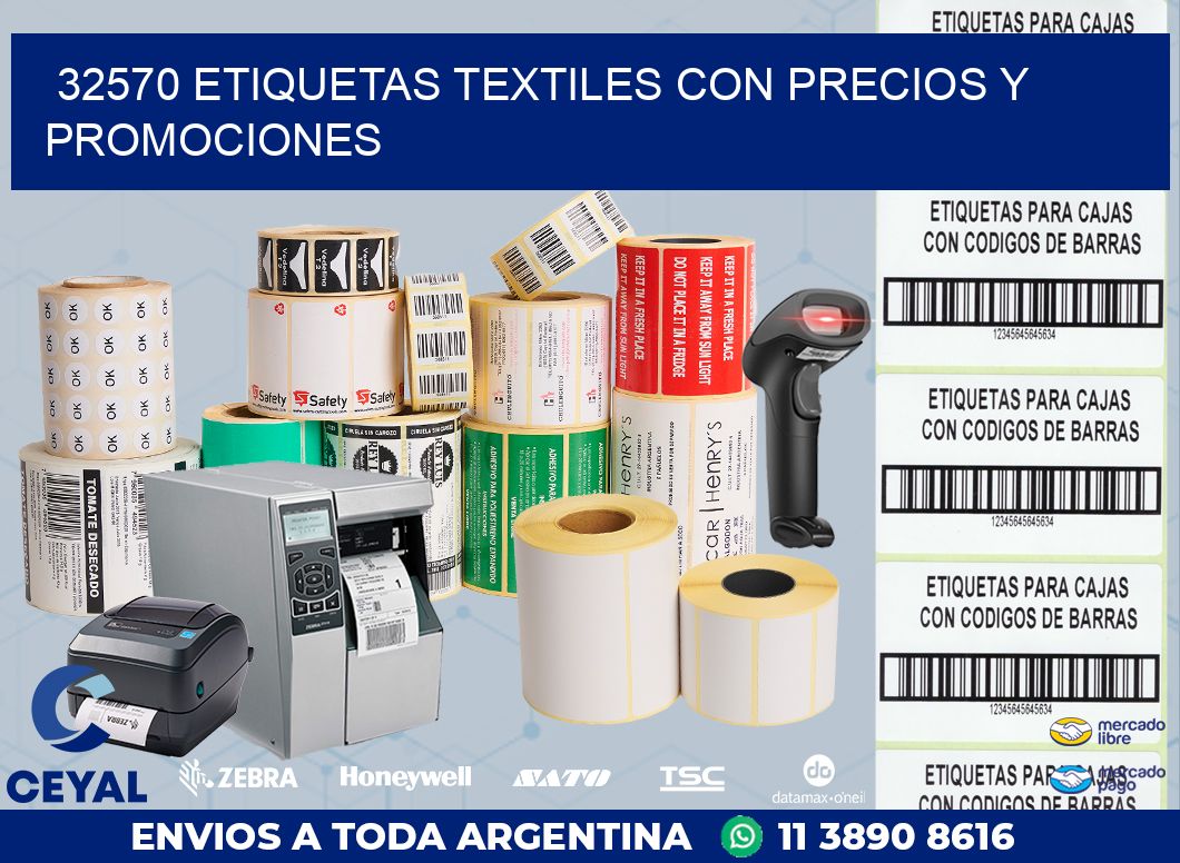 32570 ETIQUETAS TEXTILES CON PRECIOS Y PROMOCIONES