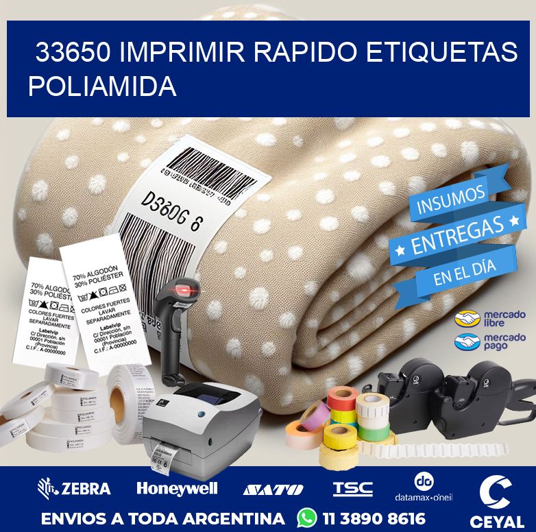 33650 IMPRIMIR RAPIDO ETIQUETAS POLIAMIDA