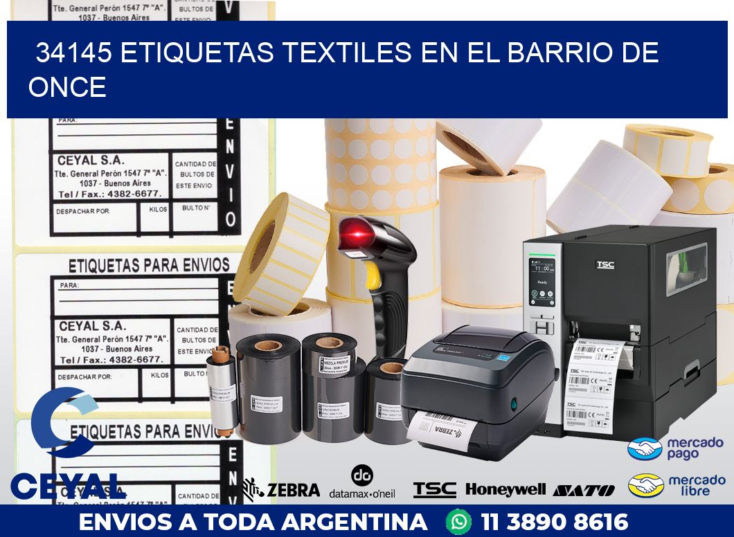 34145 ETIQUETAS TEXTILES EN EL BARRIO DE ONCE