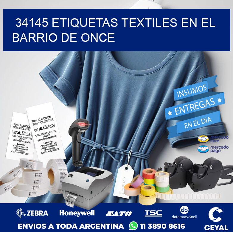34145 ETIQUETAS TEXTILES EN EL BARRIO DE ONCE