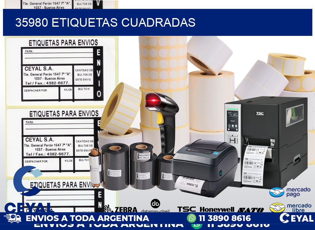 35980 Etiquetas cuadradas