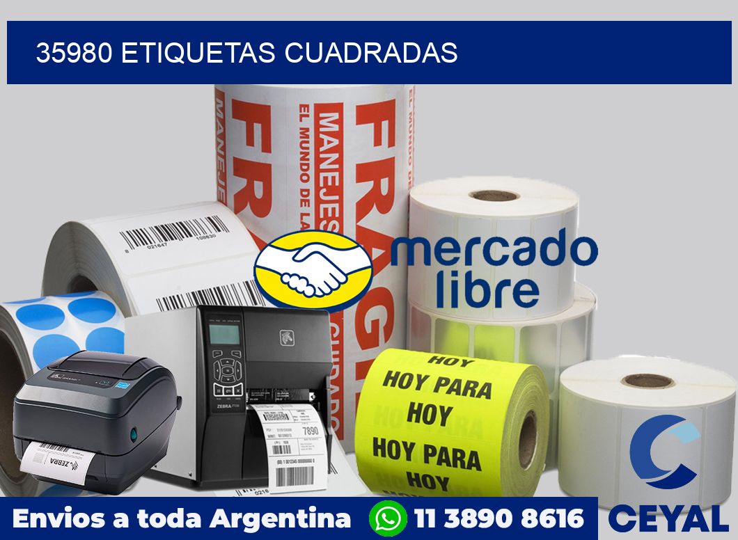 35980 Etiquetas cuadradas