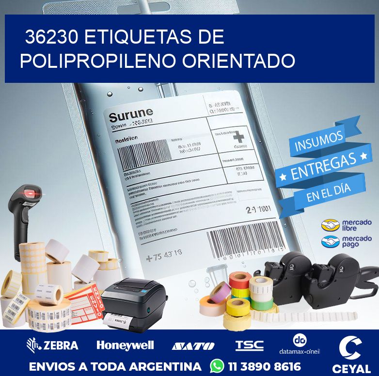 36230 ETIQUETAS DE POLIPROPILENO ORIENTADO
