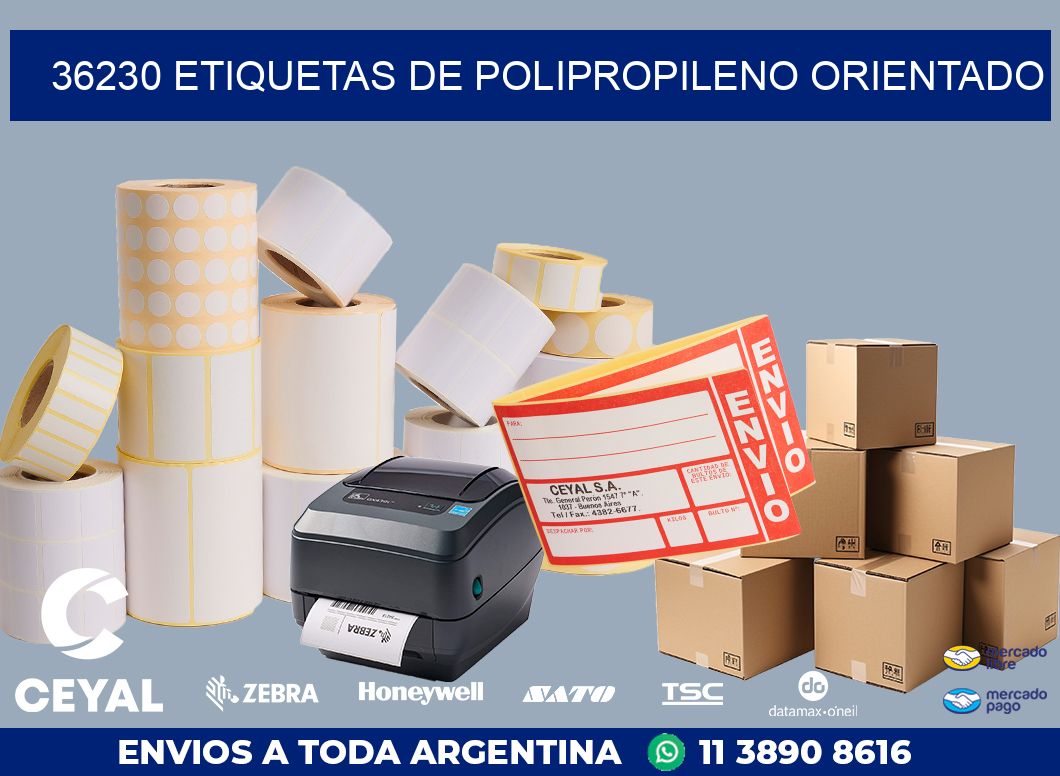 36230 ETIQUETAS DE POLIPROPILENO ORIENTADO