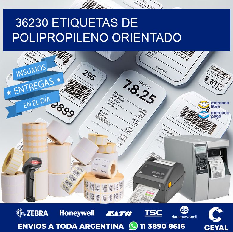 36230 ETIQUETAS DE POLIPROPILENO ORIENTADO
