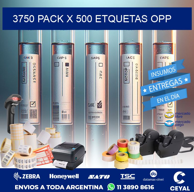 3750 PACK X 500 ETQUETAS OPP