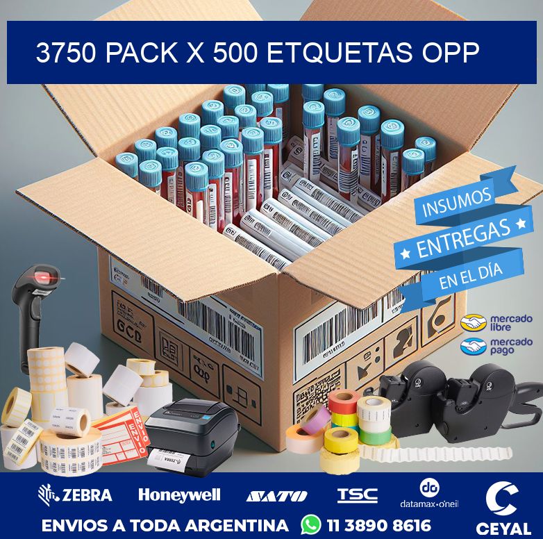 3750 PACK X 500 ETQUETAS OPP