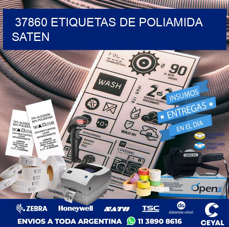 37860 ETIQUETAS DE POLIAMIDA SATEN