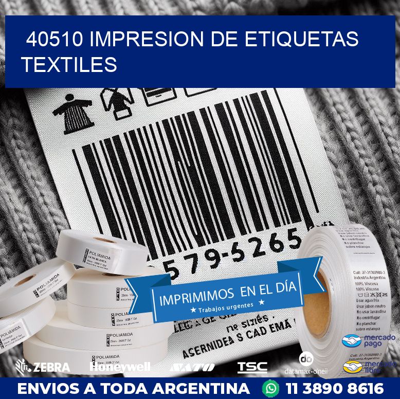 40510 IMPRESION DE ETIQUETAS TEXTILES