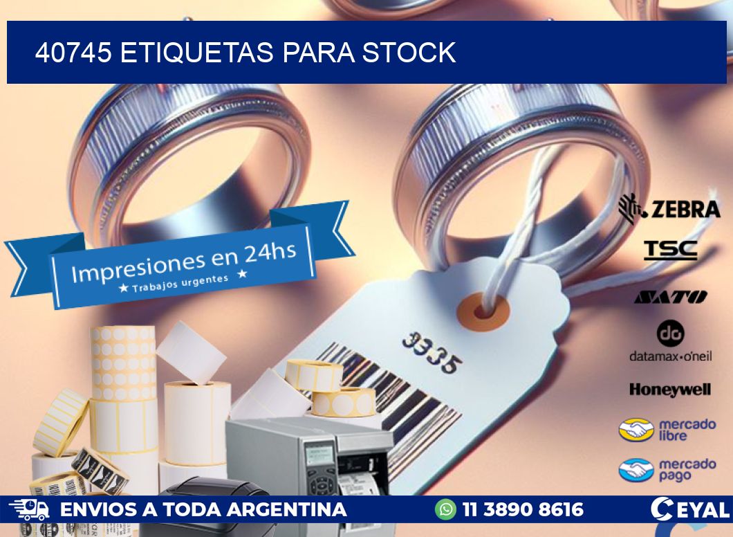 40745 ETIQUETAS PARA STOCK