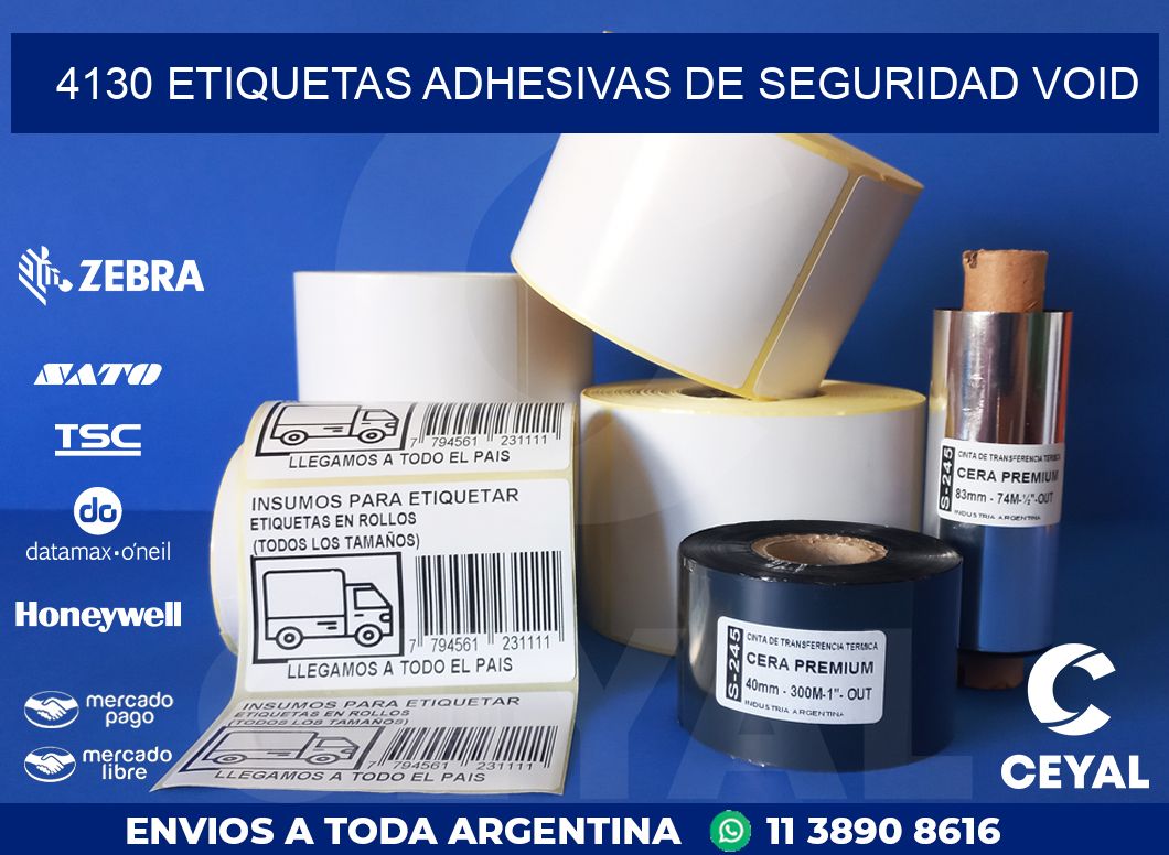 4130 ETIQUETAS ADHESIVAS DE SEGURIDAD VOID
