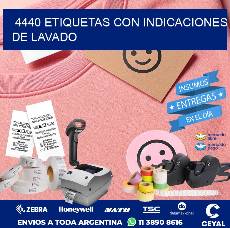 4440 ETIQUETAS CON INDICACIONES DE LAVADO