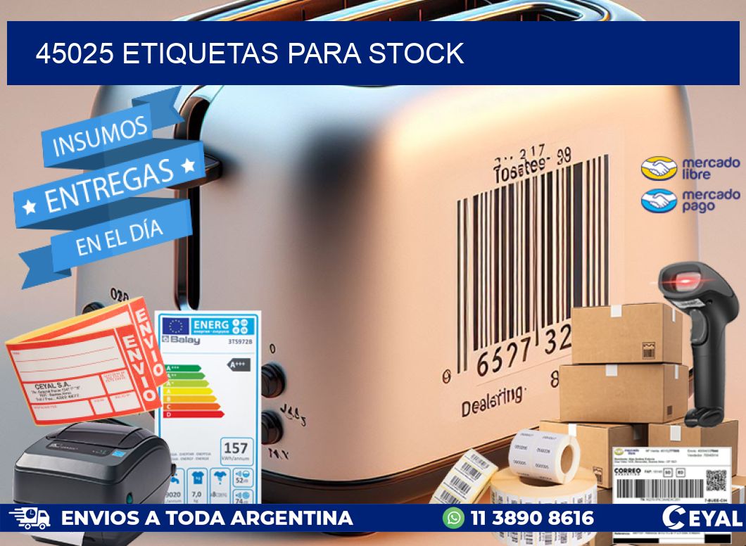 45025 ETIQUETAS PARA STOCK