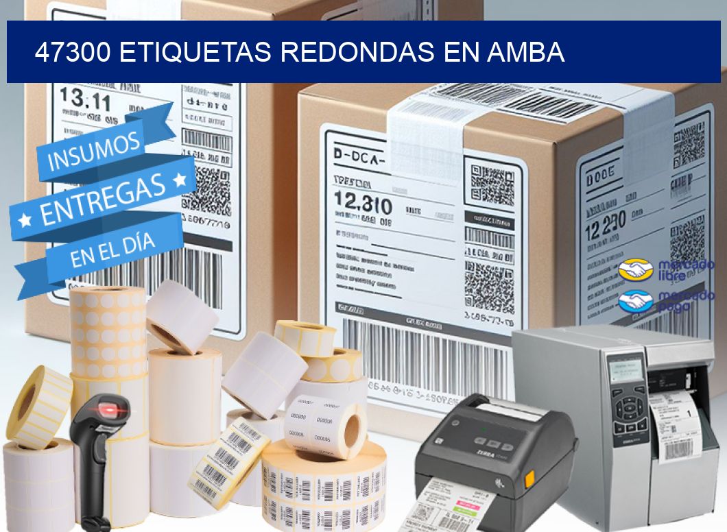 47300 ETIQUETAS REDONDAS EN AMBA