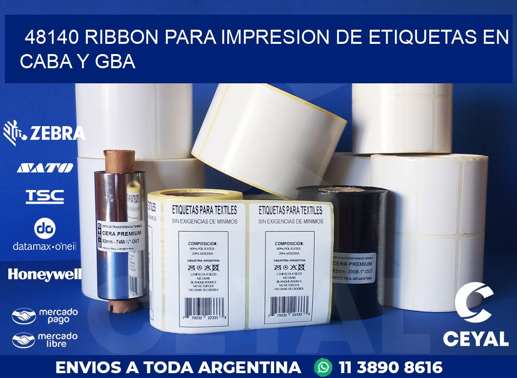 48140 RIBBON PARA IMPRESION DE ETIQUETAS EN CABA Y GBA