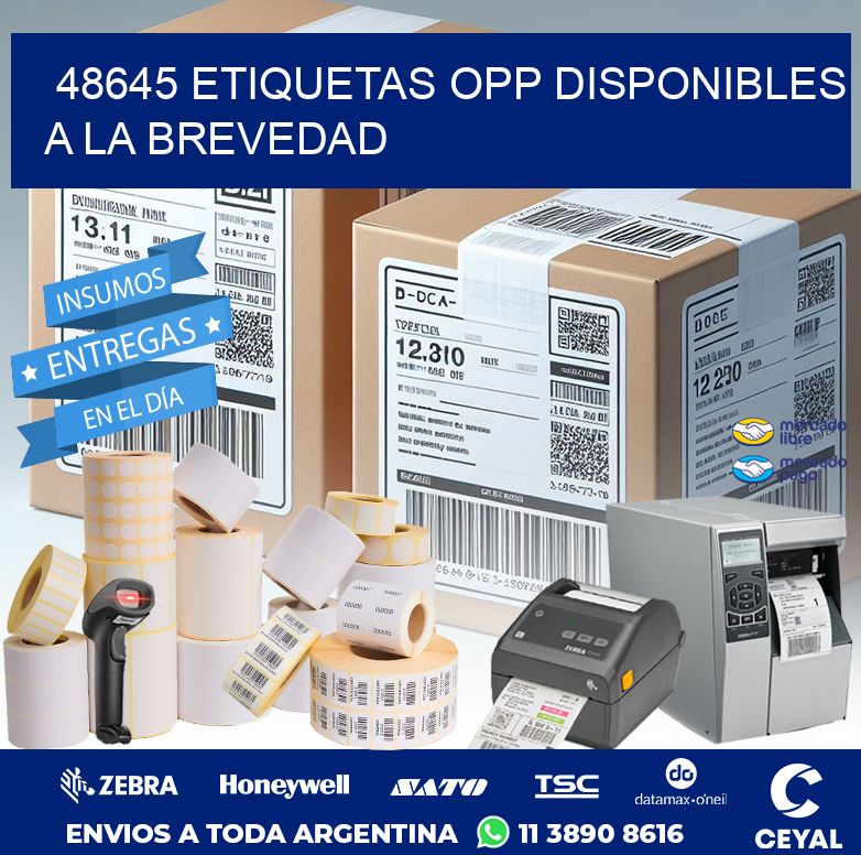 48645 ETIQUETAS OPP DISPONIBLES A LA BREVEDAD