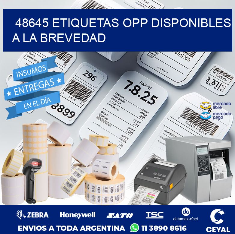 48645 ETIQUETAS OPP DISPONIBLES A LA BREVEDAD