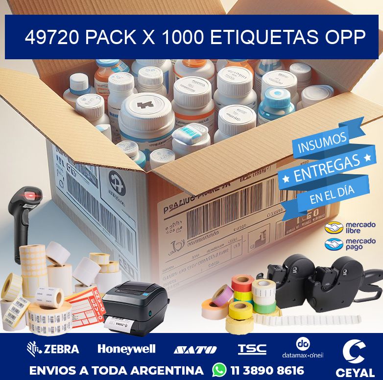 49720 PACK X 1000 ETIQUETAS OPP