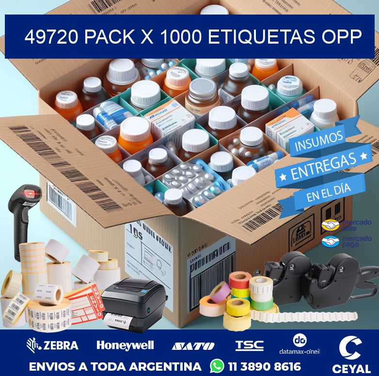 49720 PACK X 1000 ETIQUETAS OPP