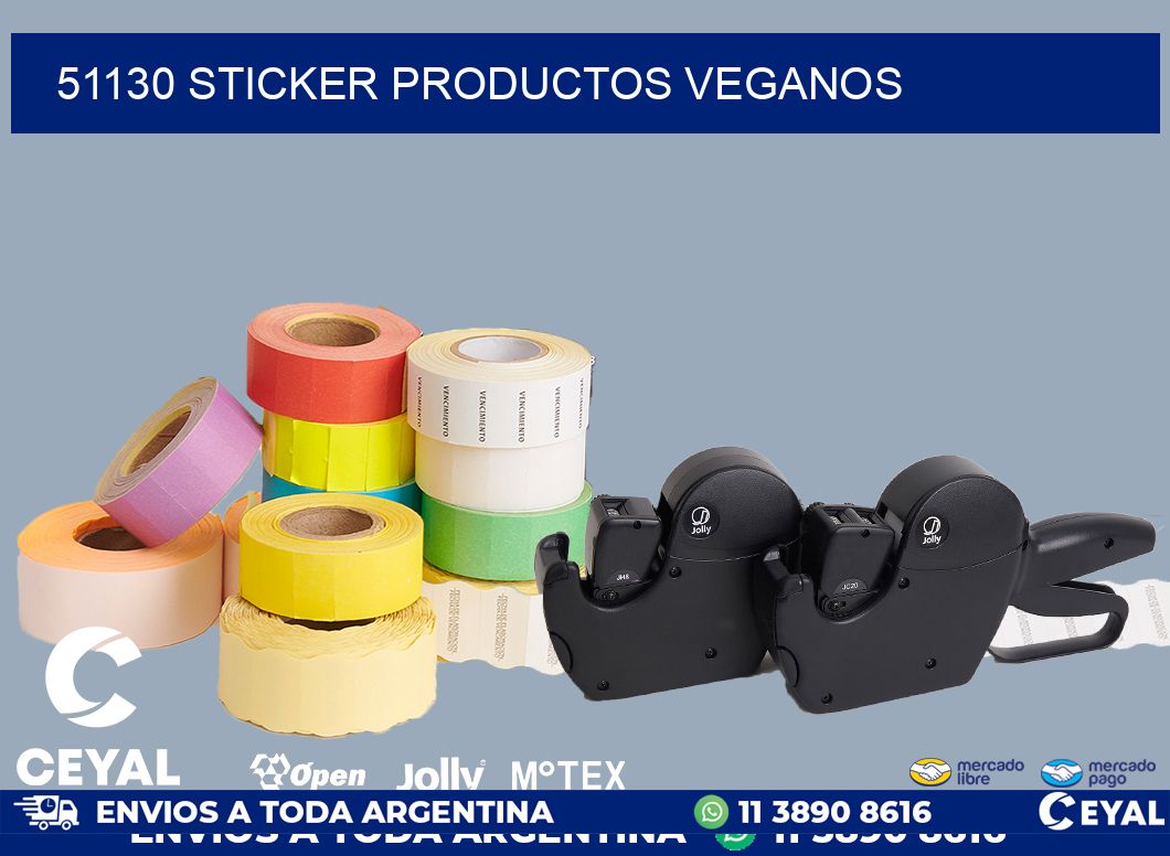 51130 STICKER PRODUCTOS VEGANOS