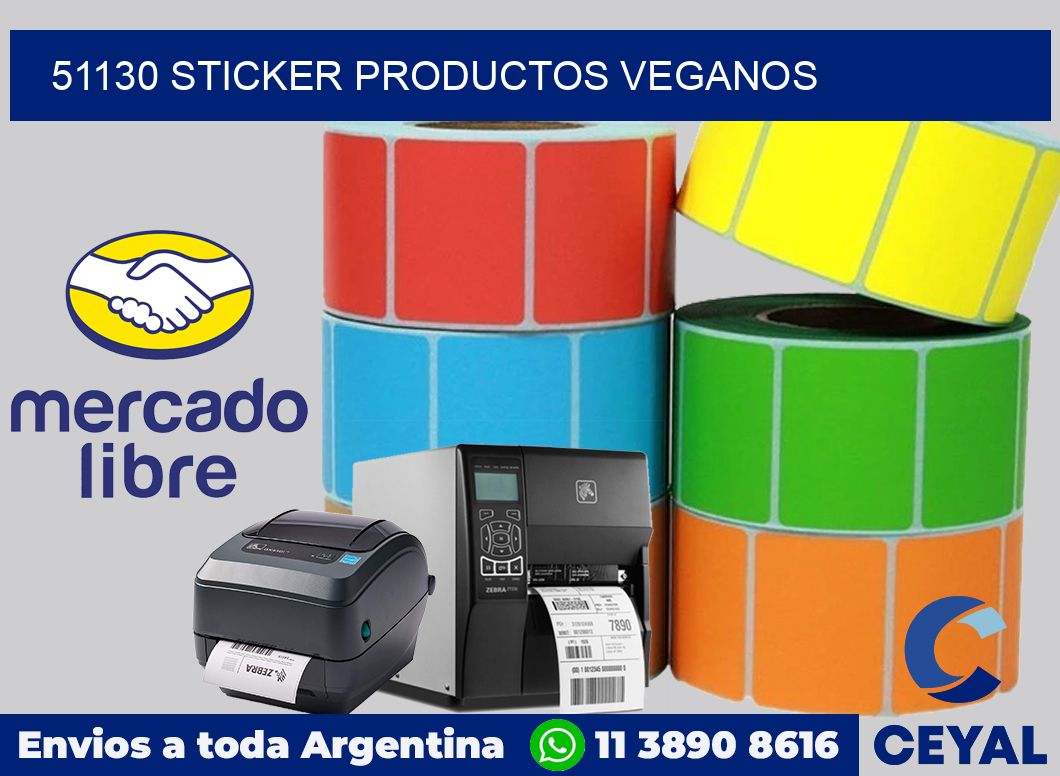 51130 STICKER PRODUCTOS VEGANOS