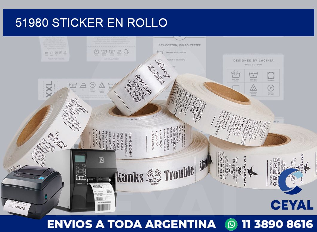 51980 STICKER EN ROLLO