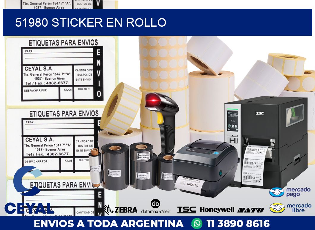 51980 STICKER EN ROLLO