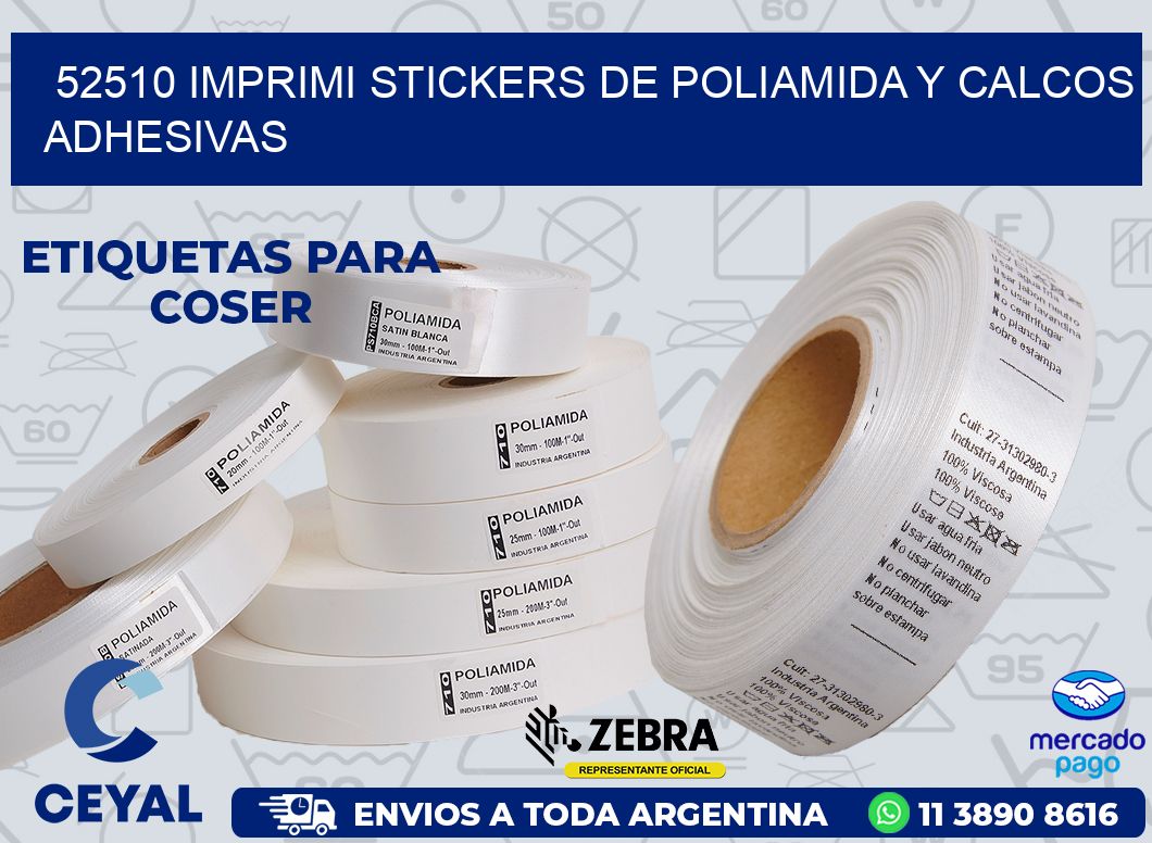 52510 IMPRIMI STICKERS DE POLIAMIDA Y CALCOS ADHESIVAS