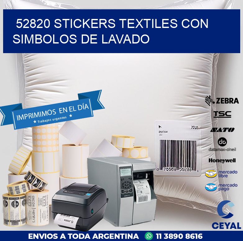 52820 STICKERS TEXTILES CON SIMBOLOS DE LAVADO