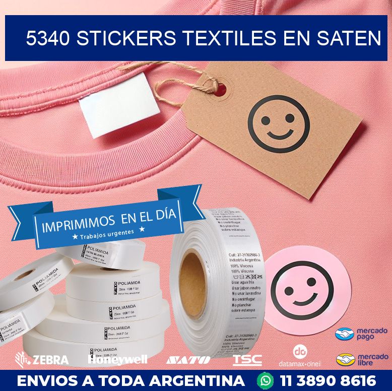 5340 STICKERS TEXTILES EN SATEN