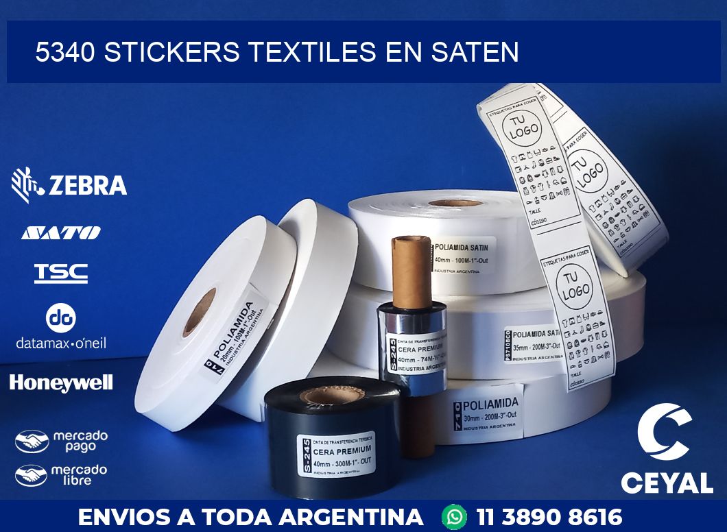 5340 STICKERS TEXTILES EN SATEN