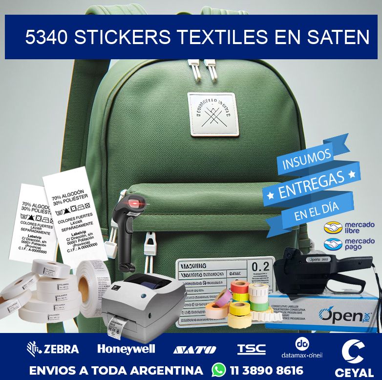 5340 STICKERS TEXTILES EN SATEN