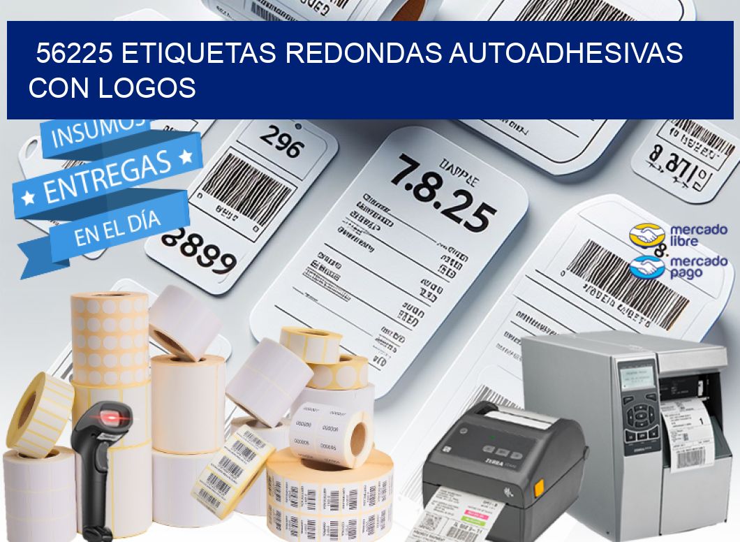 56225 ETIQUETAS REDONDAS AUTOADHESIVAS CON LOGOS