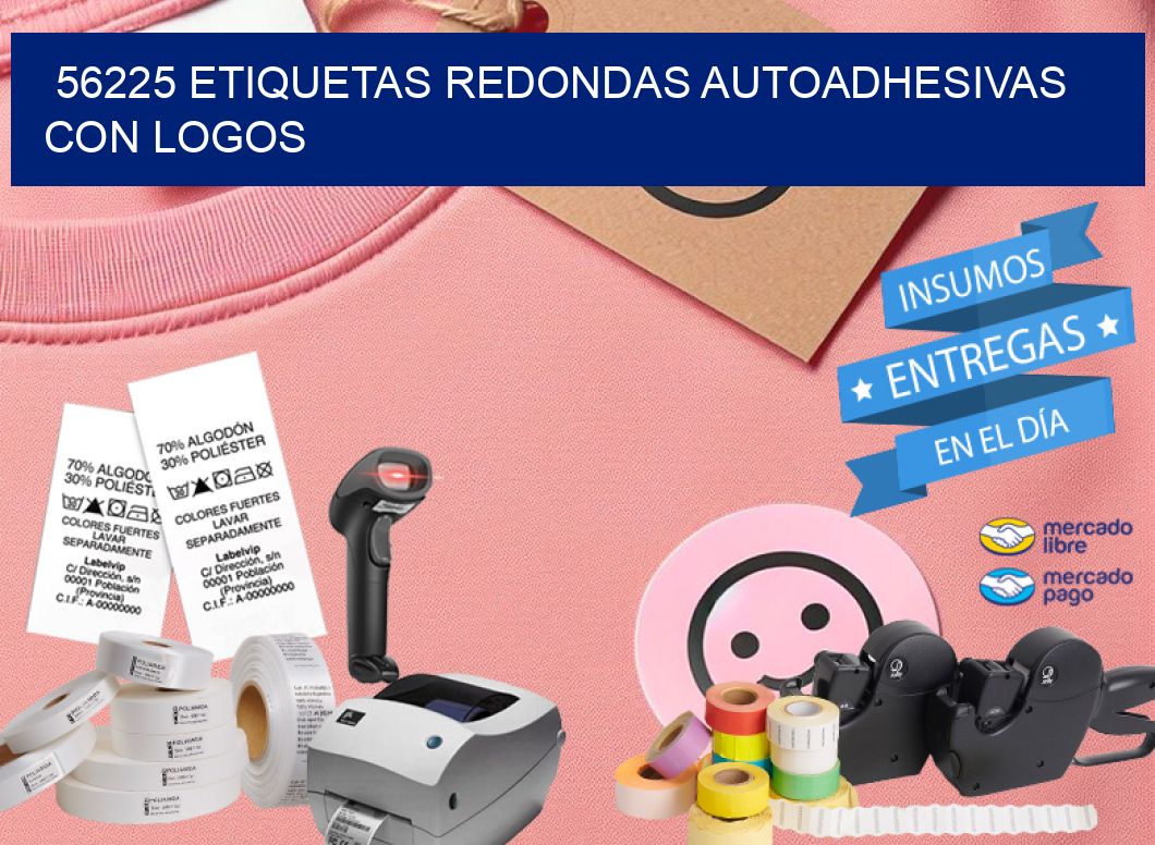 56225 ETIQUETAS REDONDAS AUTOADHESIVAS CON LOGOS