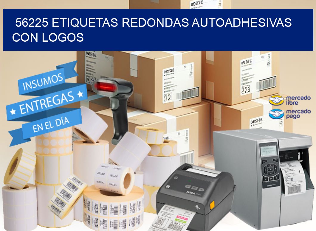 56225 ETIQUETAS REDONDAS AUTOADHESIVAS CON LOGOS