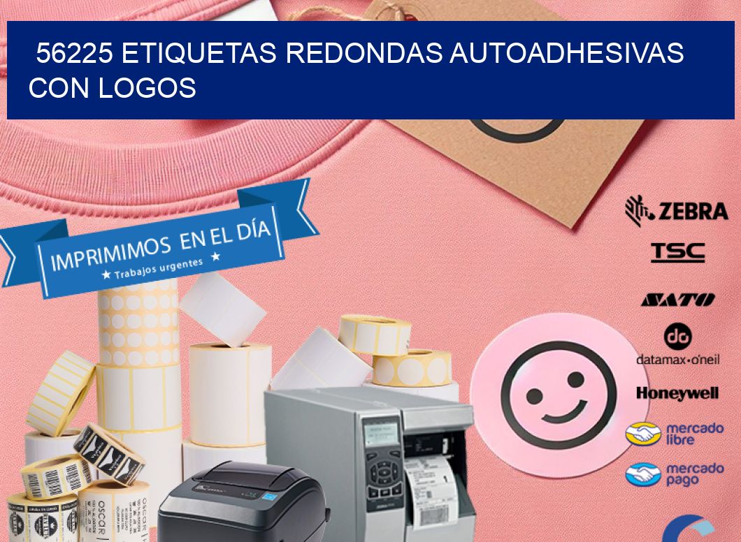 56225 ETIQUETAS REDONDAS AUTOADHESIVAS CON LOGOS