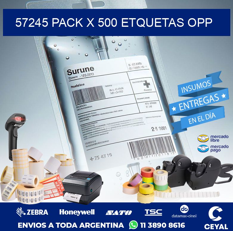 57245 PACK X 500 ETQUETAS OPP