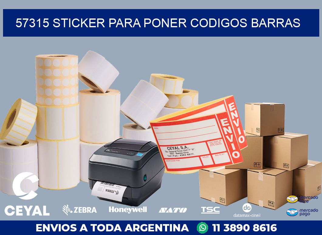 57315 STICKER PARA PONER CODIGOS BARRAS
