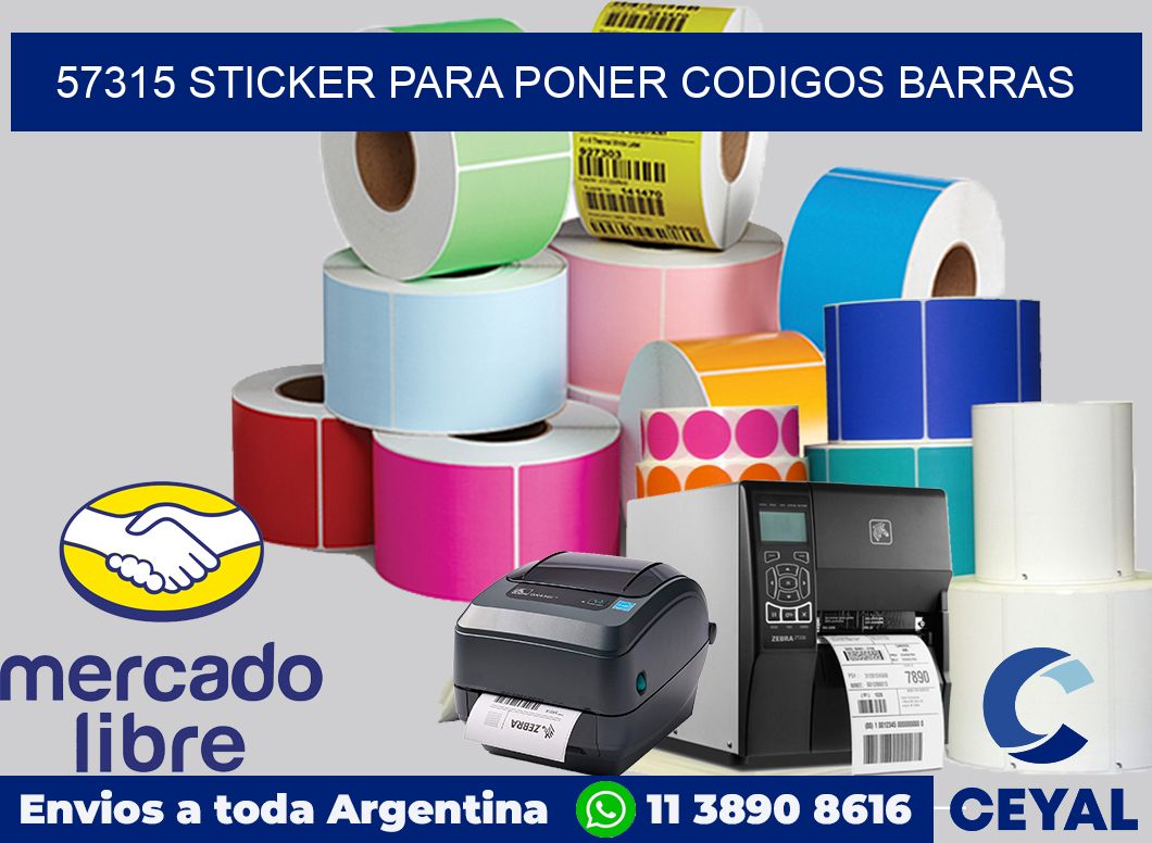 57315 STICKER PARA PONER CODIGOS BARRAS